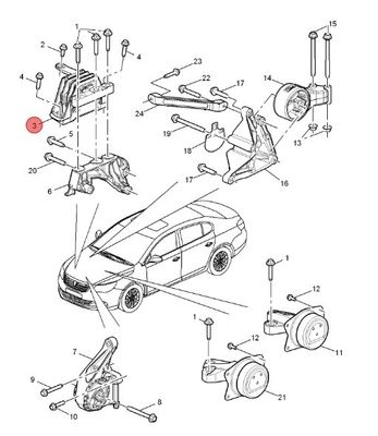 ROEWE SAIC 2.5 Μηχανή Μηχανή ανταλλακτικά δεξιά στήριξη κινητήρα για Rw 950 22744337 Καλύτερο