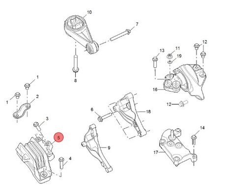 MG GS Υποστήριξη τοποθέτησης κινητήρα OEM 30064476 για απόδοση και εύκολη εγκατάσταση