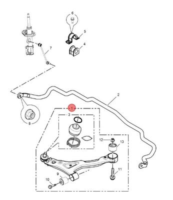 Προς εμπρός κάτω βραχίονα ελέγχου R για MG5/Roewe 350/Roewe 350-15-17 50016100 σε 22x15x7cm