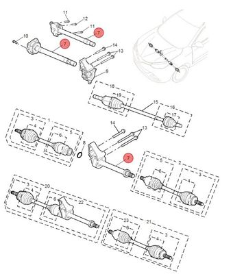Προπονητήριος άξονας διεύθυνσης για MG Gs 10108295