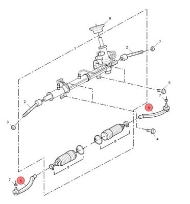Ανθεκτικά εξαρτήματα αυτοκινήτων Tie Rod End R για Mg6/Roewe 550 24x7.5x4.5cm Έτος 2020- 10001518